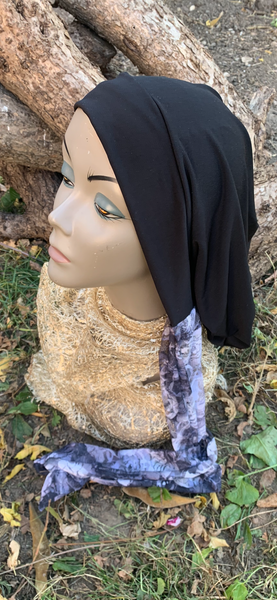 Headscarf For Women | Wrap Around 10 Way Tie Snood Turban Hijab | Lycra and Lace Fabric | Made in USA