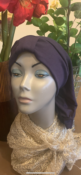 Black Lycra Stretchy Hijab Hair Snood | Fashion Turban Head Covering | Made in USA by Uptown Girl Headwear