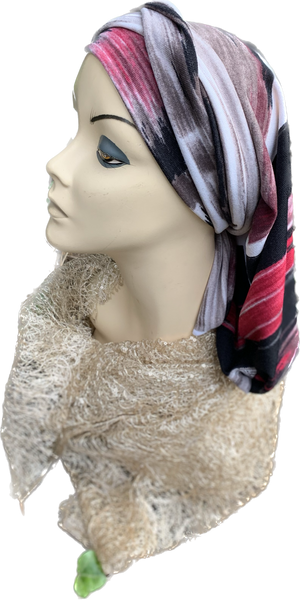 Wrap Around Head Scarf | Ten Way Tie Snood Turban | Modern Hijab | Made in USA