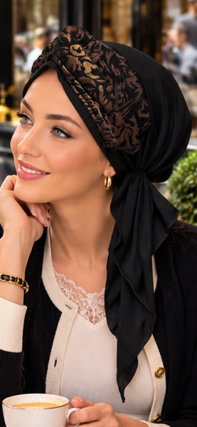 Pre Tied Headscarf For Women | Tichel With Height | Hair Wrap Fashion | Made in USA