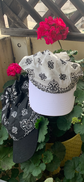New Cotton Premium Pre Tied Bandana Visors | Breathable Cotton Hat | Lightweight Style Headcovering | Made in USA