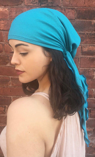 Boho Hipster Style | Soft Fabric Pre-Tied Tichel Hijab Hair Wrap Hijab For Muslim Jewish Christian Women Who Cover Their Hair (Copy)