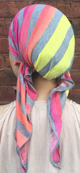 Colorful Headscarf | Lightweight Summer Hijab | Cotton Feel Tichel | Turban Headscarf For Women | Made in USA by Uptown Girl Headwear