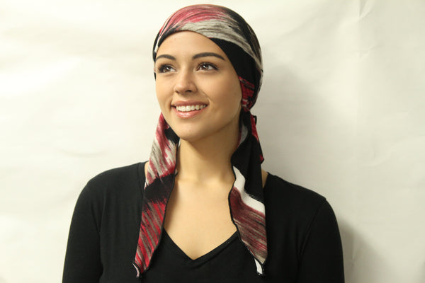 No Fuss Easy To Wear Slip On Style Pre-Tied Fitted Head Scarf Modern Hijab Head Cover Made in USA - Uptown Girl Headwear
