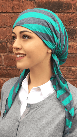 Tie Back Scrub Cap Hat For Healthcare Employees. All Day Pre-tied Head Scarf. Made in USA - Uptown Girl Headwear