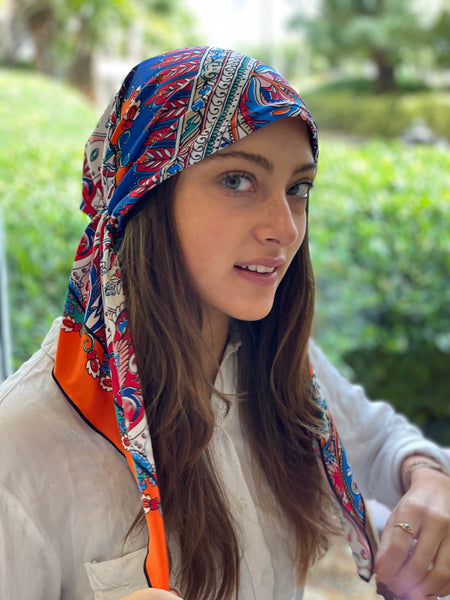 Tie Back Hat To Conceal Hair Multicolor Pre-Tied Stretchy Fashion Head Scarf Tichel Turban Hijab Beanie