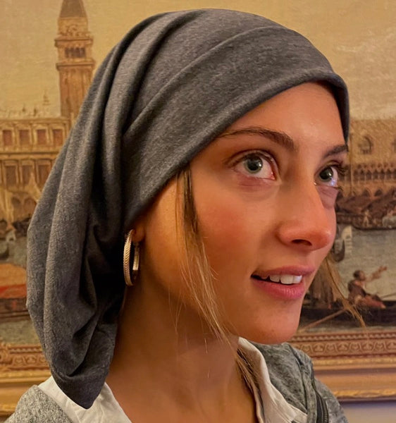 Grey Snood Turban Hijab Headgear For Women | Made in USA