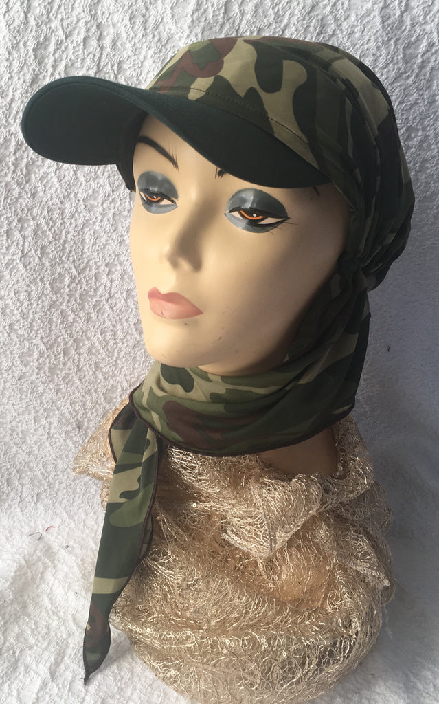 Camouflage Military Pre Tied Head Wrap Fashion Scarf Hair cover for men and  Women - Uptown Girl Headwear