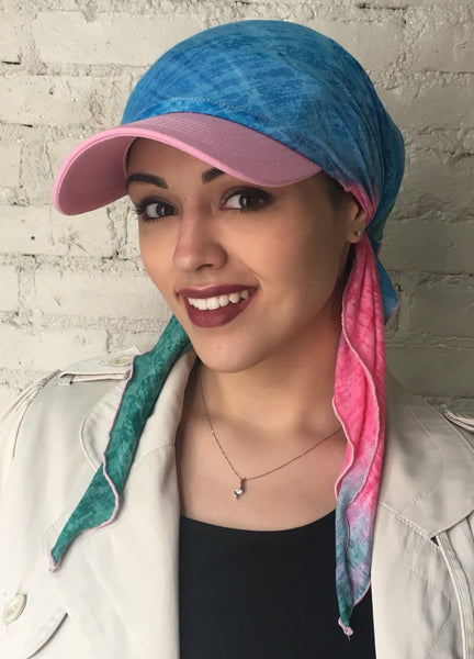 Sold Out. Restocking before 1.31.21. Green Sun Visor Hat To Conceal Hair. Head Scarf Modern Hijab Baseball Cap To Cover Your Hair - Uptown Girl Headwear