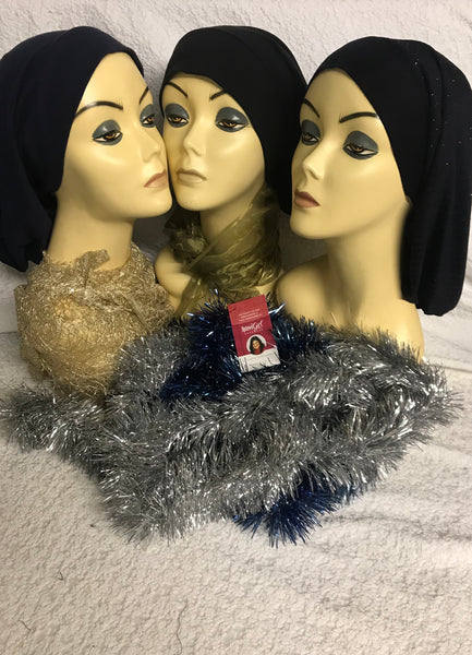 Bundle of 3 Classic Flat Front Hijab Turbans Scarves. Slightly irregular. - Uptown Girl Headwear