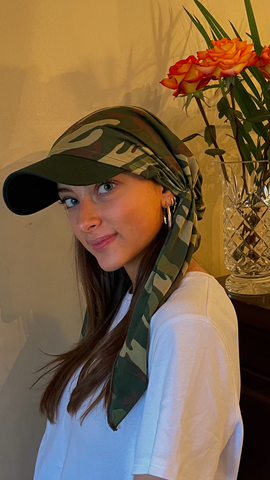 Made in USA Army Clothing | Sun Visor Head Wrap Hair Scarf Camouflage Army Military Style Fashion For Men & Women