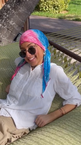 Tie Back Scrub Cap Cotton Candy Colorful Pre-Tied Tichel Hair Wrap Lightweight Hijab Head Scarf