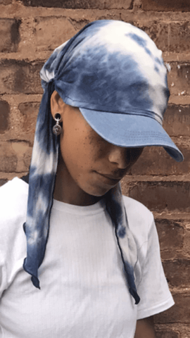 Tie Dye Sun Visor Headscarf Hijab Hat To Cover and Conceal Your Hair In The Sun - Uptown Girl Headwear