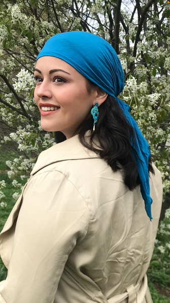 Breathable Hemp Pre Tied Head Scarf | Gift Hair Scarf  Made From Sustainable Hemp Fabric Made in USA
