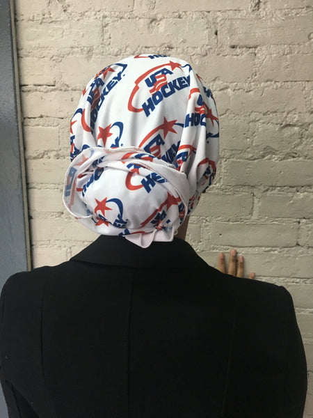 Tie Back Cap Sport Style Durag Pre Tied Headscarf Hairwrap Head Cover - Uptown Girl Headwear