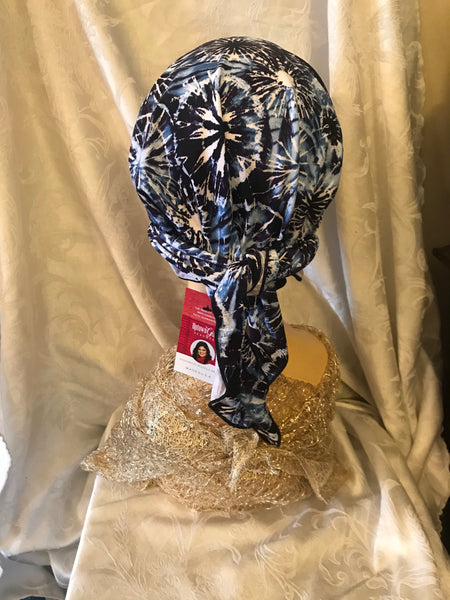 Sun Visor Hat With Attached Pre Tied Scarf To Help Protect From The Sun - Uptown Girl Headwear
