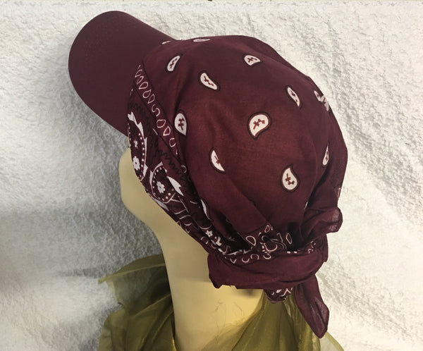 Breathable Cotton Visor Casual Athletic Style Head Scarf For Women - Uptown Girl Headwear