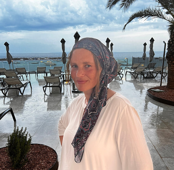 Designer Inspired Rich Pre Tied Hair Scarf | Sophisticated Design | Made in America By Uptown Girl Headwear