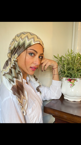 Stunning Uptown Girl Headwear | Tie Back Hat Pre Tied Autumn Fall Head Scarf Hijab Tichel