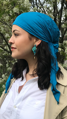 Breathable Hemp Pre Tied Head Scarf | Gift Hair Scarf  Made From Sustainable Hemp Fabric Made in USA