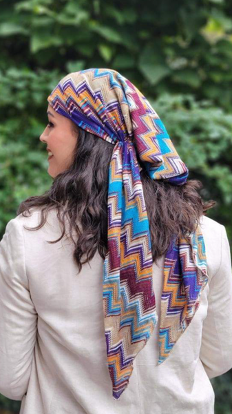 Stunning Uptown Girl Headwear | Tie Back Hat Pre Tied Autumn Fall Head Scarf Hijab Tichel