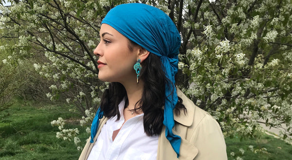 Breathable Hemp Pre Tied Head Scarf | Gift Hair Scarf  Made From Sustainable Hemp Fabric Made in USA