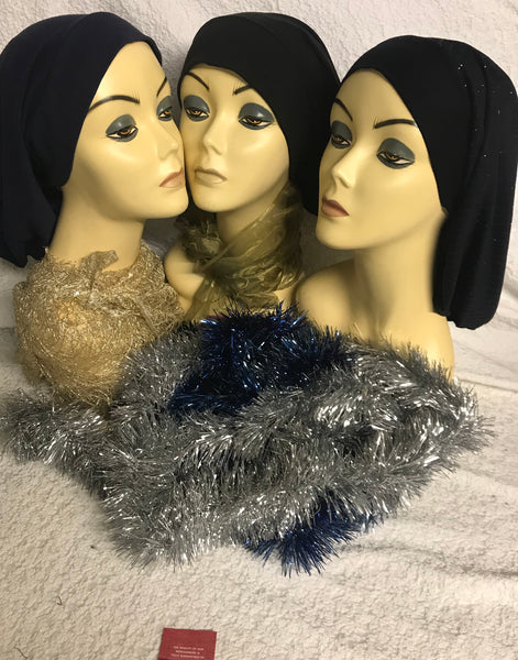 Bundle of 3 Classic Flat Front Hijab Turbans Scarves. Slightly irregular. - Uptown Girl Headwear