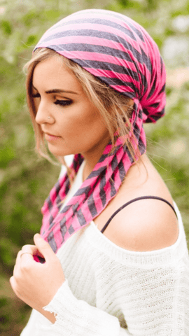 Tie Back Cap For Nurse Doctor Patient To Conceal Hair. Pre Tied Sport Style Head Scarf - Uptown Girl Headwear