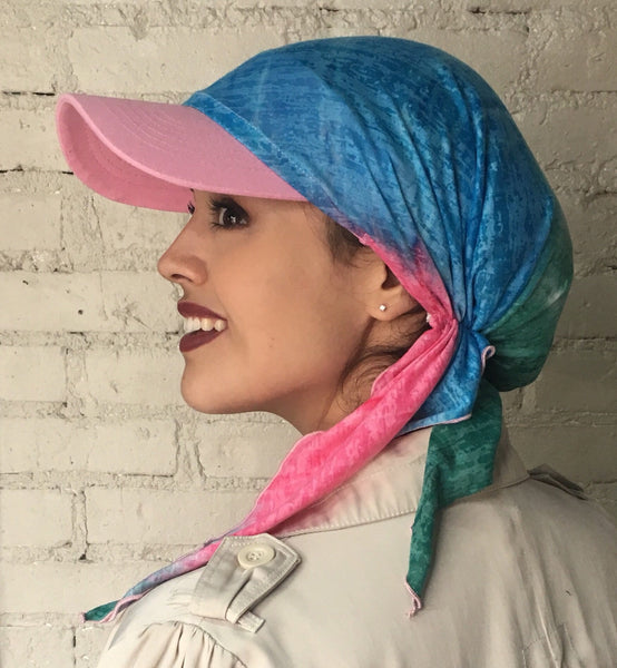 Sold Out. Restocking before 1.31.21. Green Sun Visor Hat To Conceal Hair. Head Scarf Modern Hijab Baseball Cap To Cover Your Hair - Uptown Girl Headwear