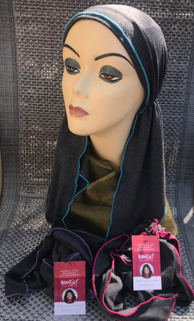 Exercise Hijabs | Head Scarf For Women | Grey Sport Style Active Soft ...