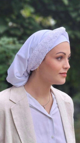 White Head Scarf Snood Hijab Tichel for Jewish Muslim and Christian Women | Made in USA