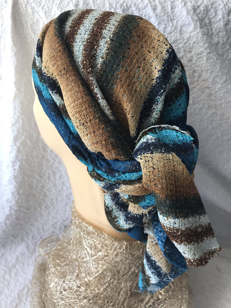Stunning Boho Hipster Style Pre Tied Headscarf Turban Hijab Tichel Hair Wrap - Uptown Girl Headwear