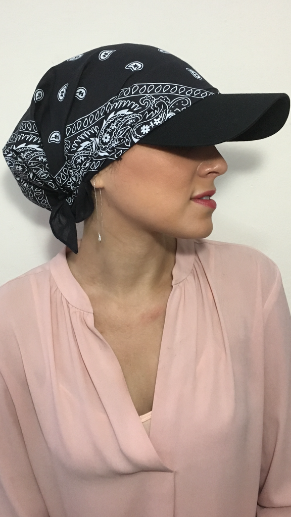 Breathable Cotton Visor Casual Athletic Style Head Scarf For Women - Uptown Girl Headwear
