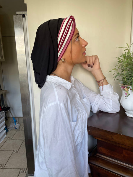 Renaissance Snood Turban Hijab. Made in USA by Uptown Girl Headwear