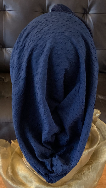 Navy Blue Snood Turban by Uptown Girl Headwear