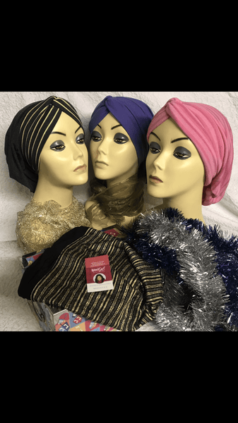 Group and Bundle Of Four Snood Turban Hijab - Uptown Girl Headwear