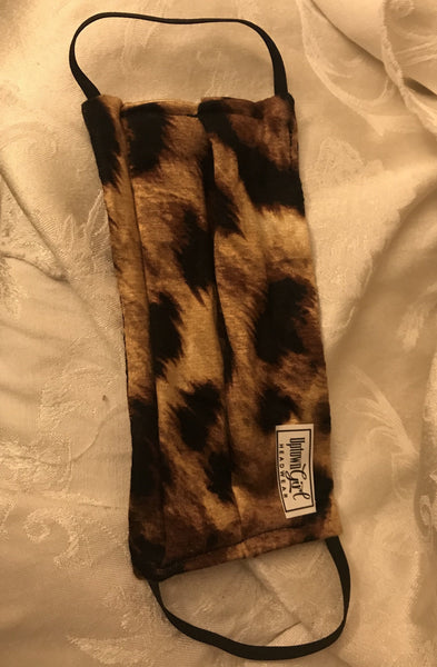 Reusable 2 Layer Face Mask With Soft Fabric & Good Coverage. Animal Print. Made in USA - Uptown Girl Headwear