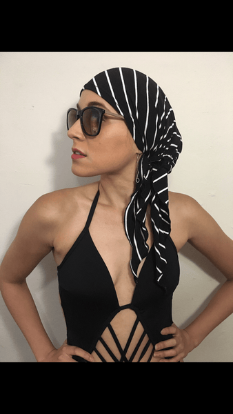 Tie Back Nurse Cap For Hospital Durag Modern Hijab Head Scarf Wrap - Uptown Girl Headwear