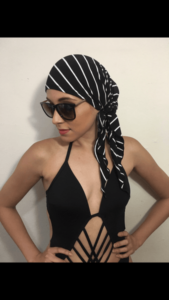 Tie Back Nurse Cap For Hospital Durag Modern Hijab Head Scarf Wrap - Uptown Girl Headwear