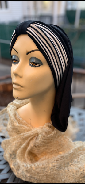 Black Turban Snood