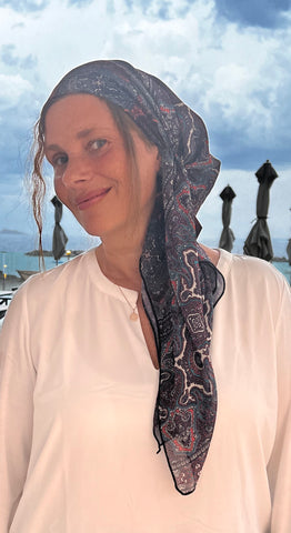 Designer Inspired Rich Pre Tied Hair Scarf | Sophisticated Design | Made in America By Uptown Girl Headwear