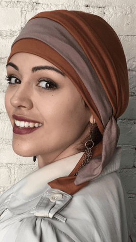 Premium Bamboo Wrap Around Hat Hijab Tichel Head Scarf. Made in USA - Uptown Girl Headwear