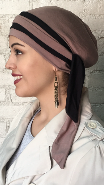Premium Bamboo Wrap Around Hat Hijab Tichel Head Scarf. Made in USA