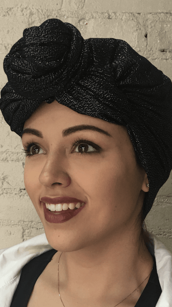 Sparkling Head Scarf Tichel Hijab Hair Wrap For The Holidays in 8 Great Color Choices - Uptown Girl Headwear