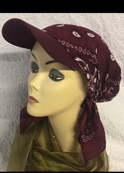 Breathable Cotton Visor Casual Athletic Style Head Scarf For Women - Uptown Girl Headwear
