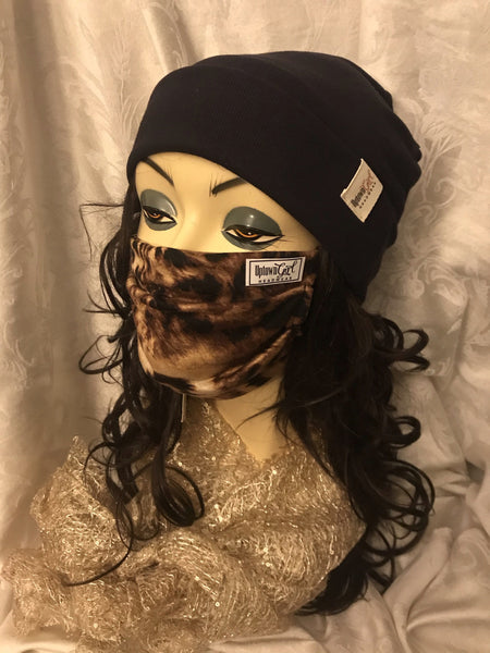 Reusable 2 Layer Face Mask With Soft Fabric & Good Coverage. Animal Print. Made in USA - Uptown Girl Headwear