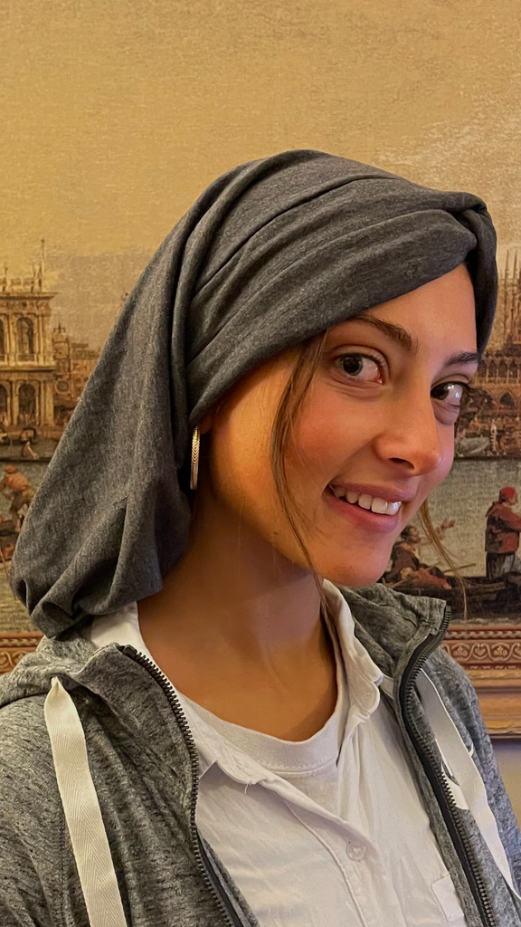 Grey Snood Turban Hijab Headgear For Women | Made in USA