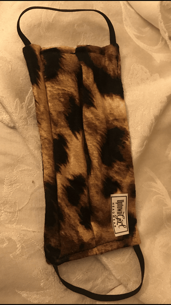 Reusable 2 Layer Face Mask With Soft Fabric & Good Coverage. Animal Print. Made in USA - Uptown Girl Headwear